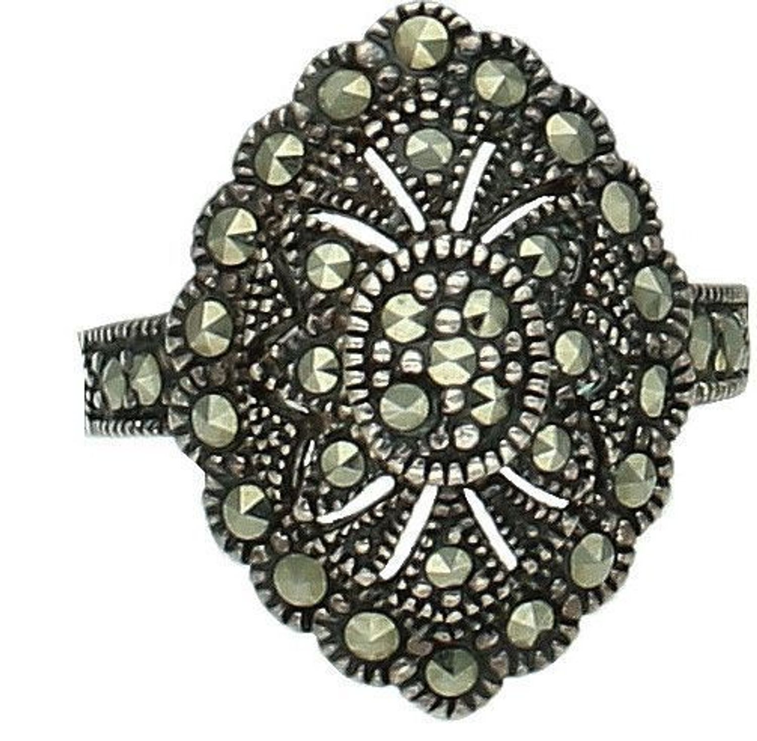 Srebrny pierścionek damski 925 z markazytami rozmiar 16 PM 1249markaz.. Srebrny pierścionek damski. Srebrny pierścionek a markazytami. Pierścionek srebrny dla kobiety, Pierścionek srebrny na prezent (2).jpg